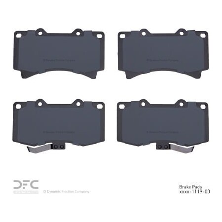 Dynamic Friction Co DFC 3000 Semi-Metallic Brake Pads - 1311-1119-00